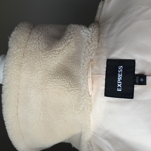 Express Cozy Long Sherpa Coat - Like New! - Picture 8 of 16